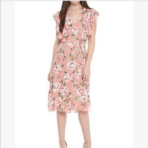 Charles Henry Ruffle Sleeve Floral Dress XL